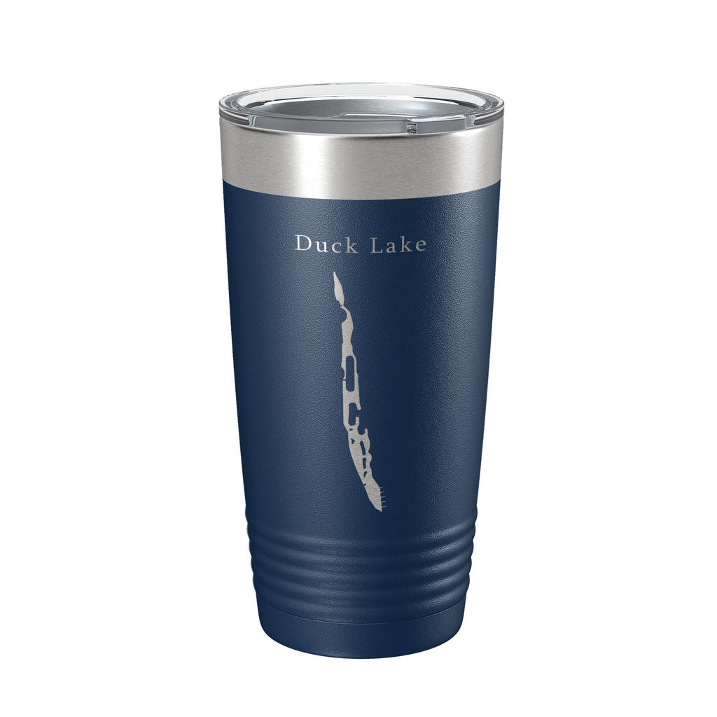 Duck Lake Map Tumbler Travel Mug Insulated Laser Engraved Coffee Cup Washington 20 oz