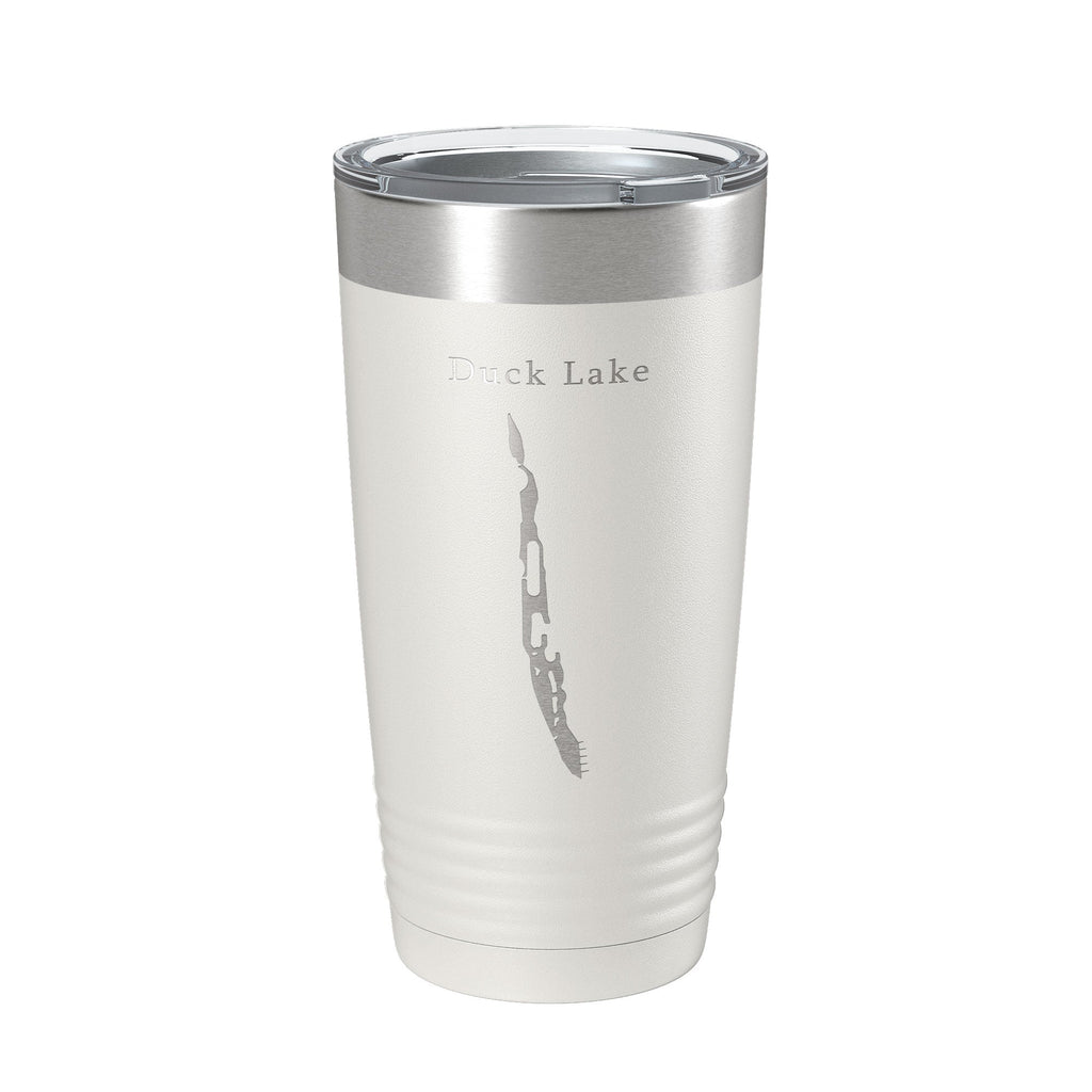Duck Lake Map Tumbler Travel Mug Insulated Laser Engraved Coffee Cup Washington 20 oz