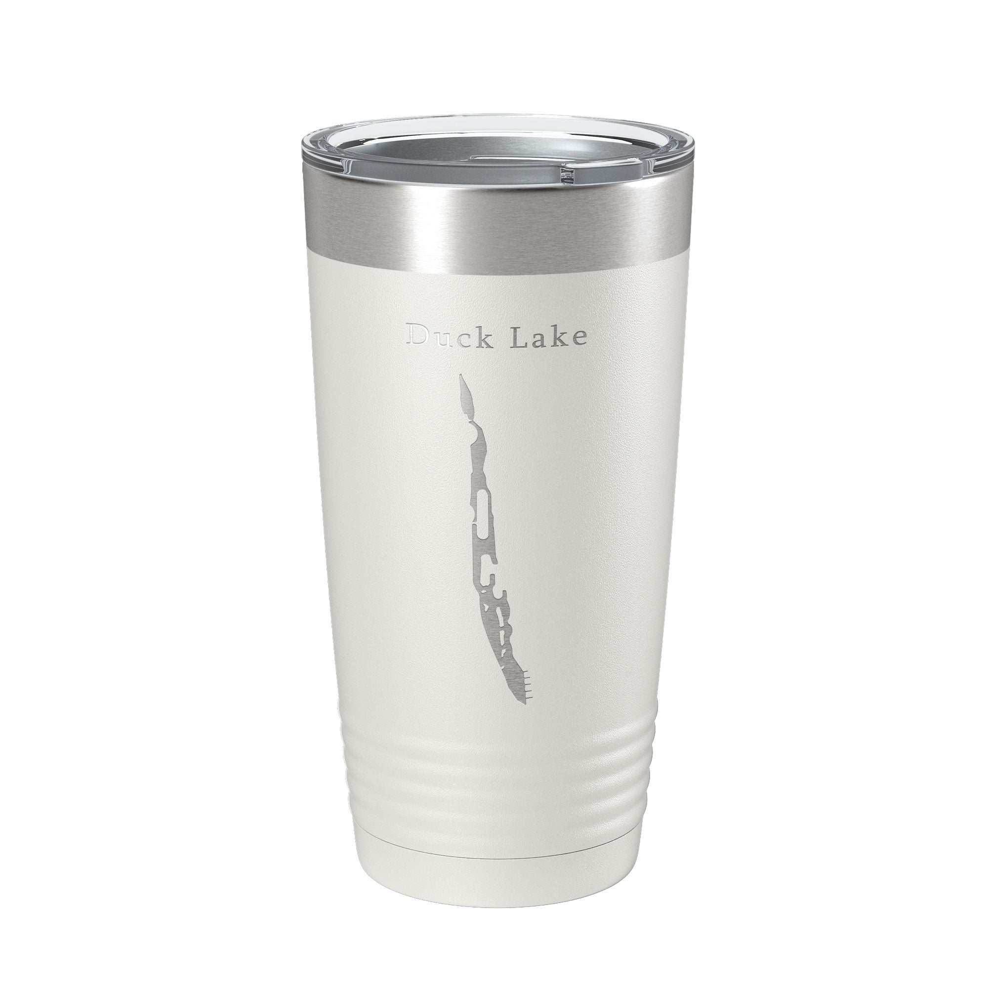 Duck Lake Map Tumbler Travel Mug Insulated Laser Engraved Coffee Cup Washington 20 oz