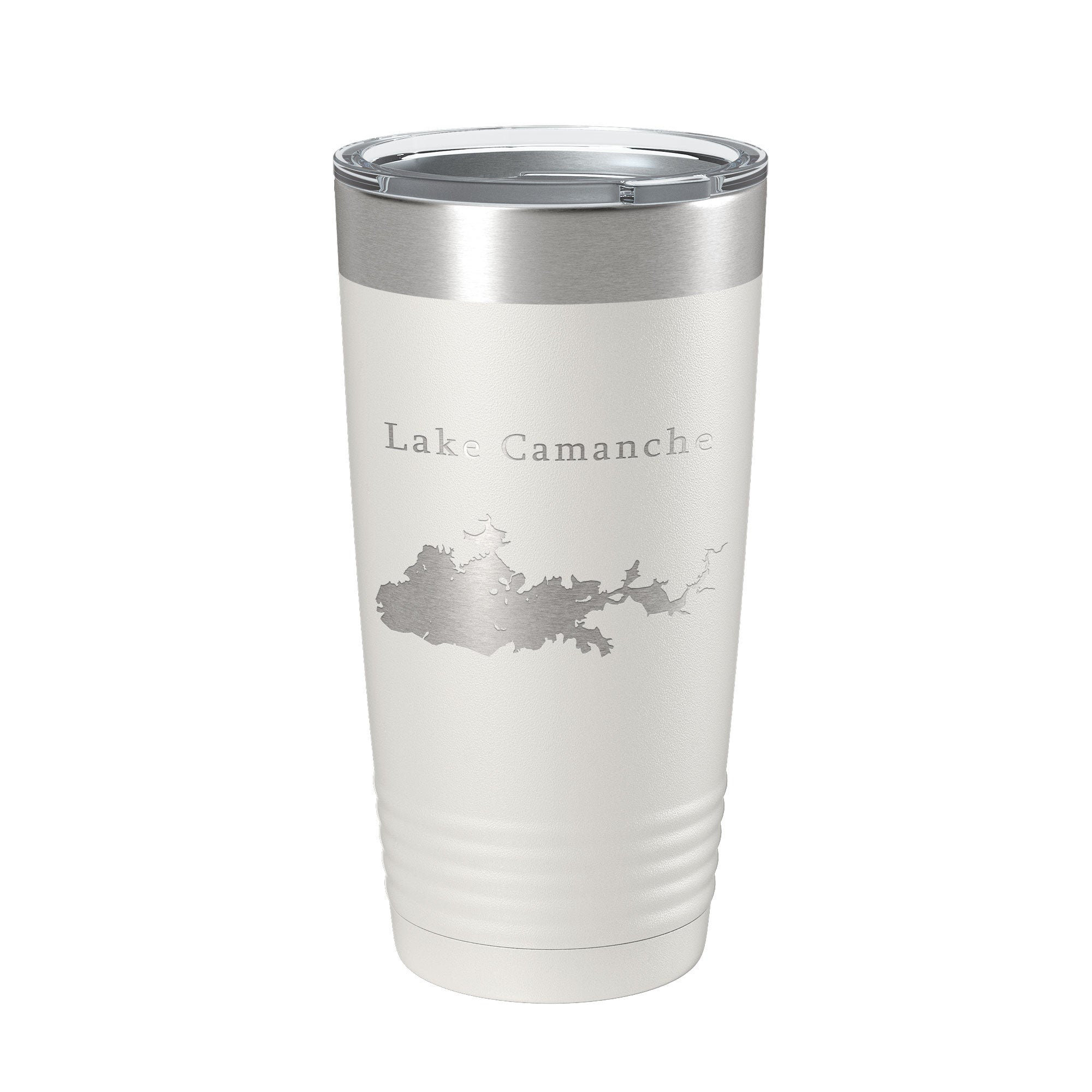 Lake Camanche Map Tumbler Travel Mug Insulated Laser Engraved Coffee Cup California 20 oz