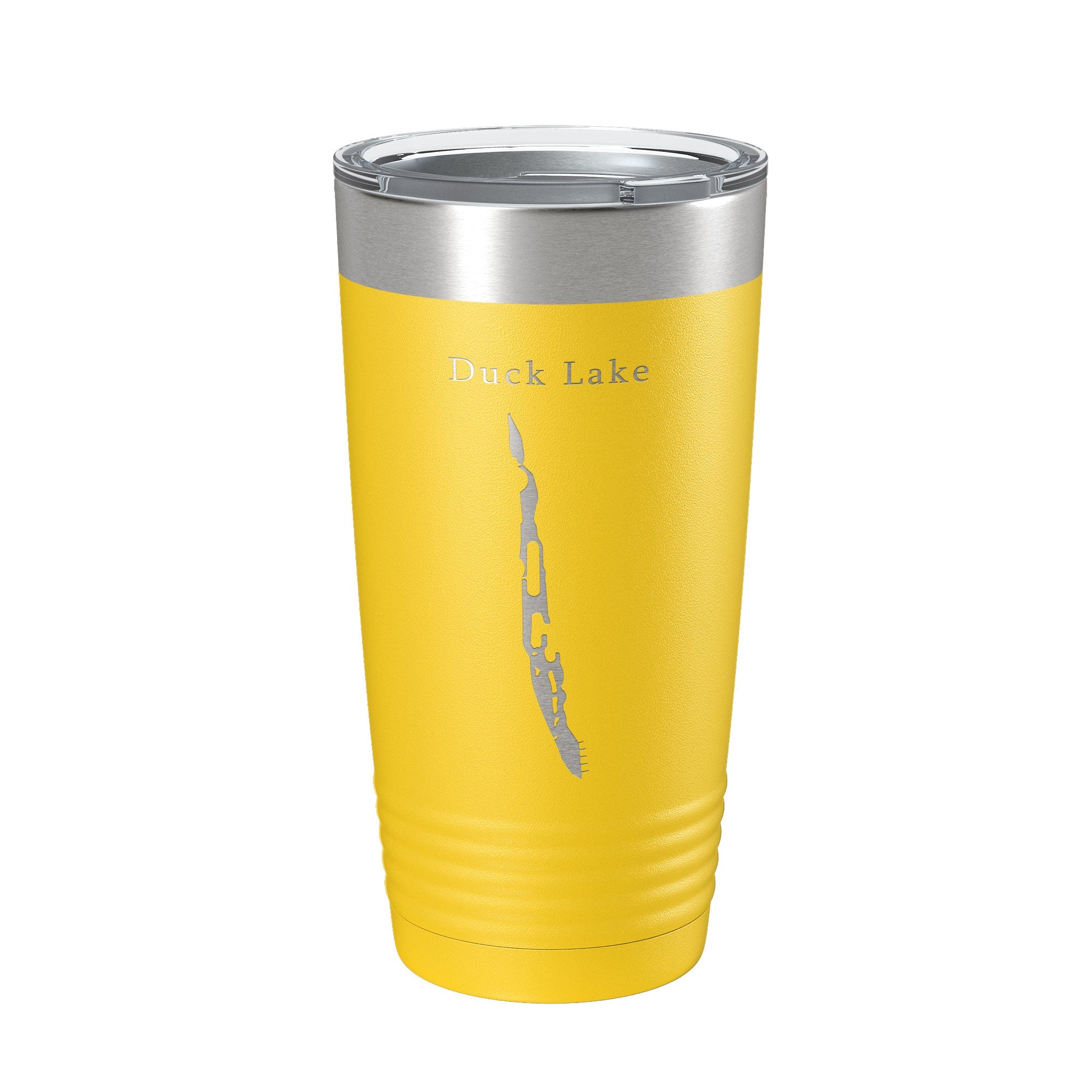 Duck Lake Map Tumbler Travel Mug Insulated Laser Engraved Coffee Cup Washington 20 oz