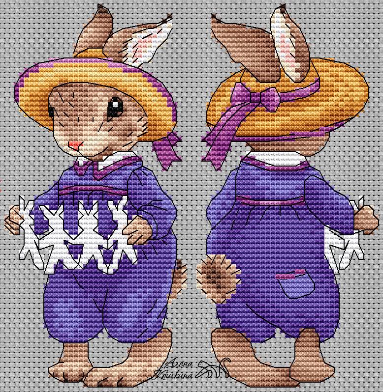 Rabbit Plastic Canvas - PDF Cross Stitch Pattern