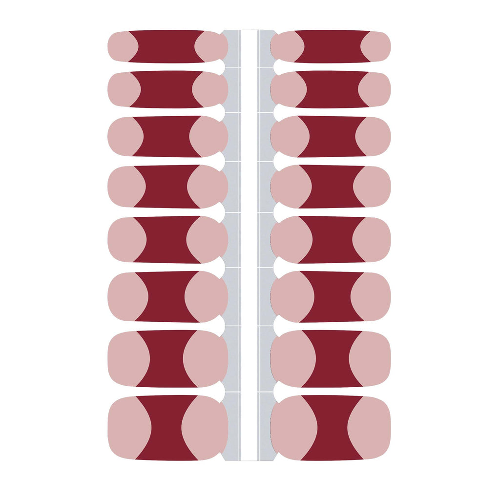 Red French Tip Nail Polish Wraps