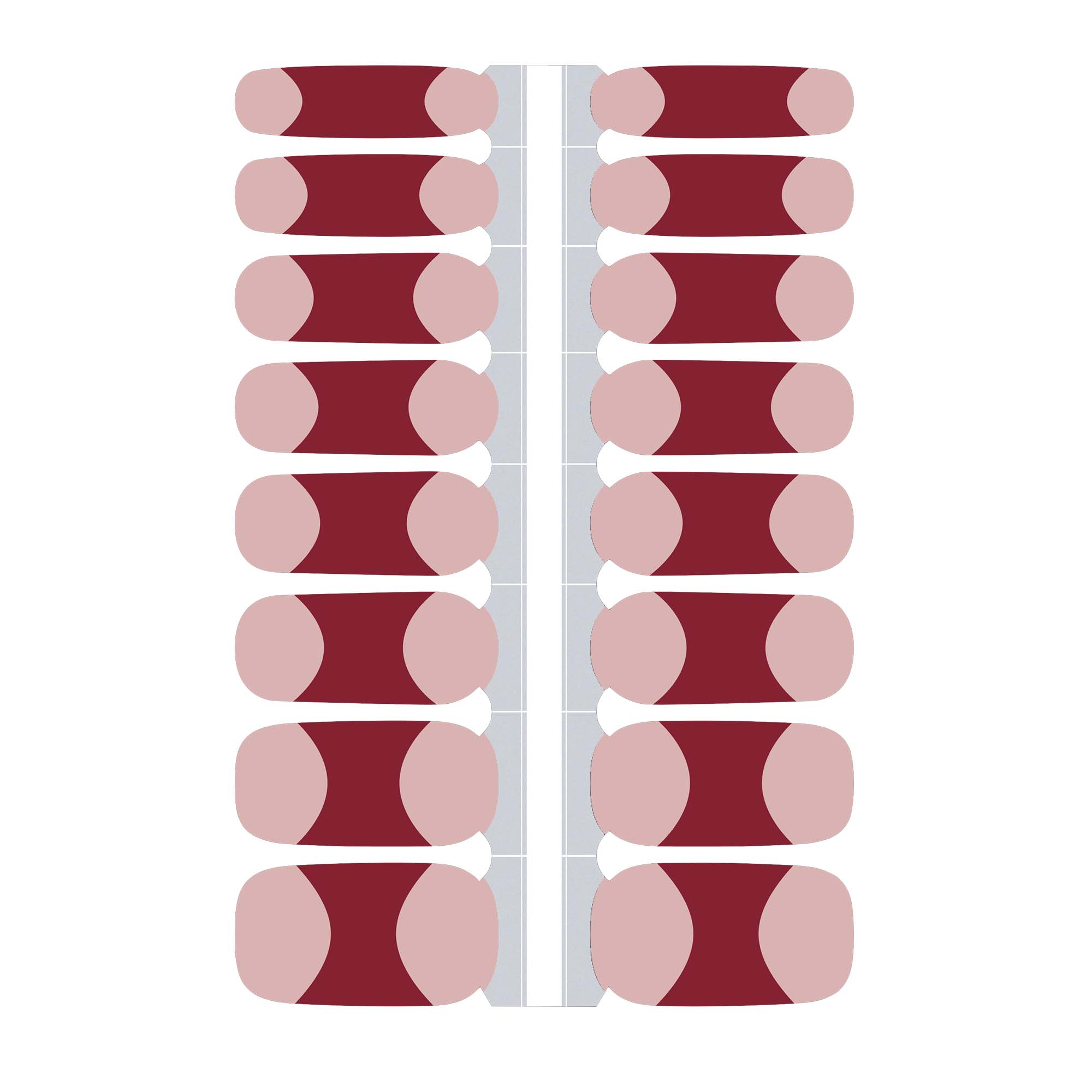 Red French Tip Nail Polish Wraps